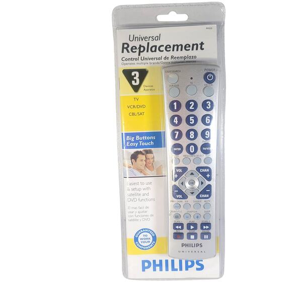 Philips Universal Remote Big Buttons PH335 3 Devices Control - Picture 5 of 6